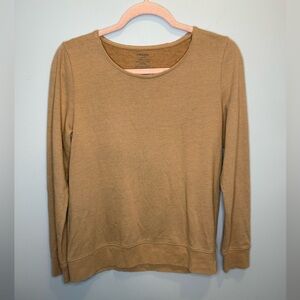 J. Peterman Camel Hanging Out Crew Top